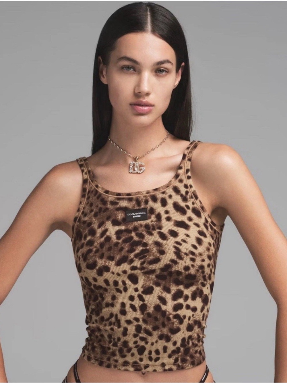 Skims X Dolce & Gabbana  RARE Leopard  Print Tank Top